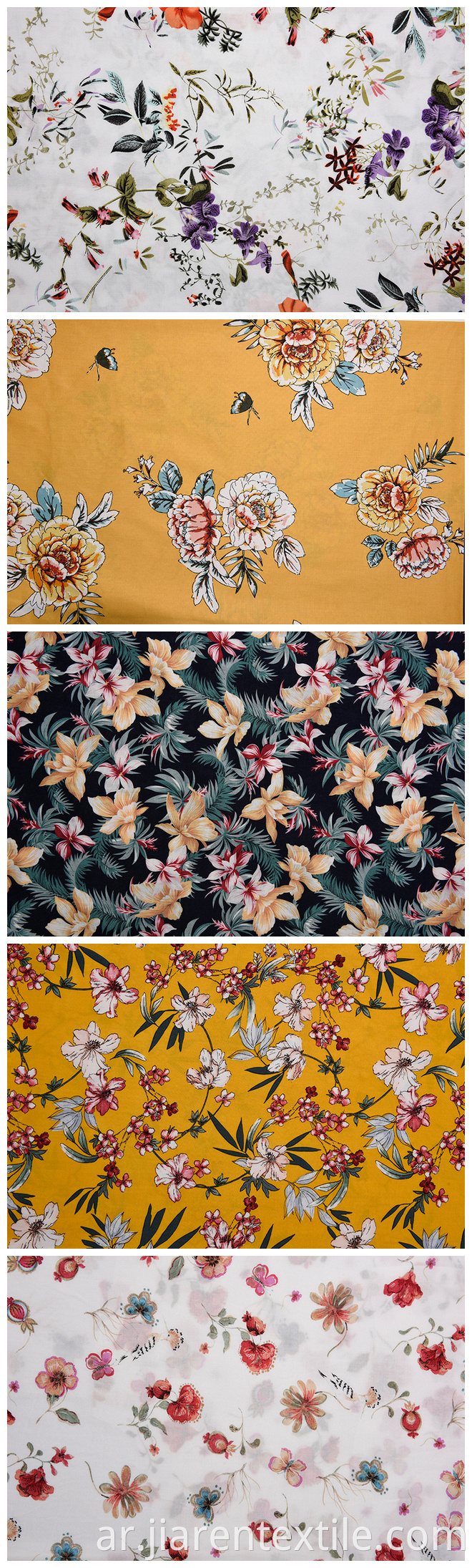 Yellow Flowers Pattern Printed Fabrics